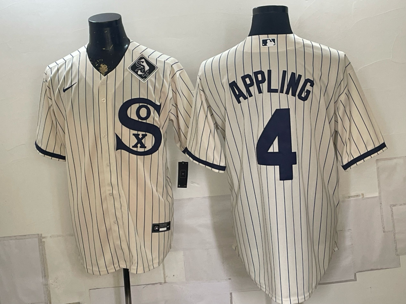 Men Chicago White Sox #4 Appling white Nike MLB 2026 jersey 0823005->chicago white sox->MLB Jersey
